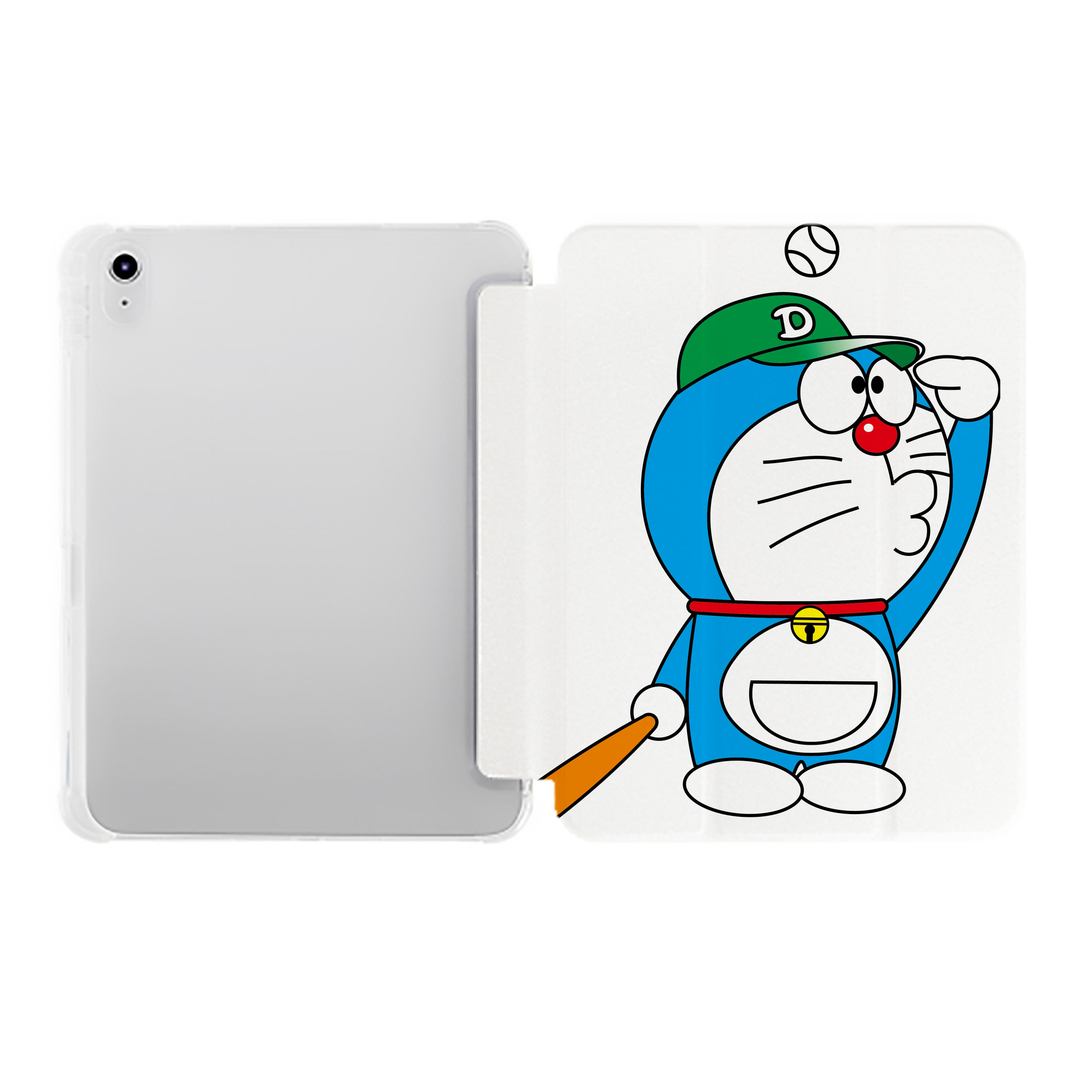 （画像用） ドラえもん Doraemon IPad ケース ペン収納付き 三つ折りスタンド PUレザー×シリコン 対応機種9.5/10.5/10.9インチ